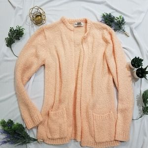 Cozy Peach Knit Cardigan